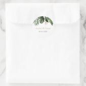 トロピカルパーム葉封筒用シールシール ラウンドシール (バッグ)