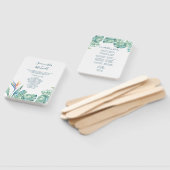 トロピカルパーム葉結婚式 プログラムファン ハンドファン (組立なし)