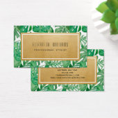 トロピカルパーム葉金ゴールドスタイリスト名刺 (デスク)