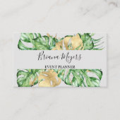 トロピカルパーム葉金ゴールド 名刺 (正面)