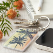 トロピカルパーム葉 キーホルダー (正面右)
