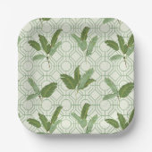 トロピカルパーム葉 ペーパープレート (正面)