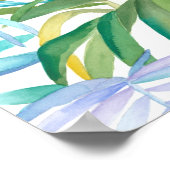 トロピカルパーム葉 ポスター (角)