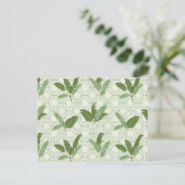 トロピカルパーム葉 ポストカード (スタンド正面)