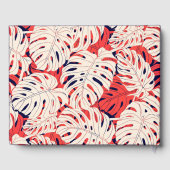 トロピカルパーム葉 |休暇レンタルゲストブック ゲストブック (裏面)