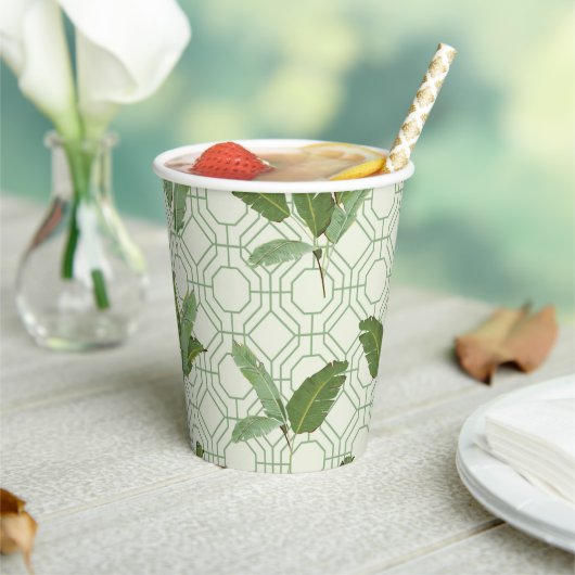 トロピカルパーム葉 紙コップ (インサイチュ)