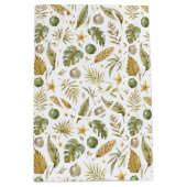 トロピカルパーム離れクリスマス ミディアムペーパーバッグ (正面)