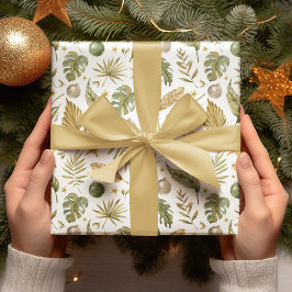 トロピカルパーム離れクリスマス ラッピングペーパーシート