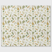 トロピカルパーム離れクリスマス ラッピングペーパー (フラット)