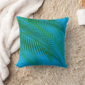 トロピカルパーム離れズオンブルースカイ クッション (ブランケット)