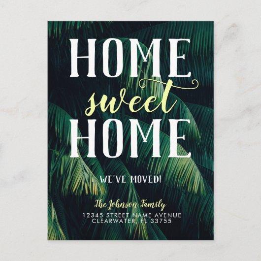 トロピカルパーム離れツリーホームスウィートホームムービング 案内ポストカード (正面)