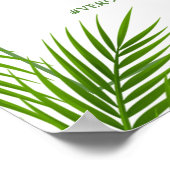 トロピカルパーム離れビーチ結婚式歓迎 ポスター (角)