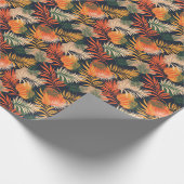 トロピカルパーム離れヴィンテージ：シームレス ラッピングペーパー (角)