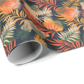 トロピカルパーム離れヴィンテージ：シームレス ラッピングペーパー (ロールコーナー)