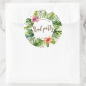 トロピカルパーム離れ卒業パーティーのシール ラウンドシール (バッグ)