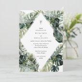 トロピカルパーム離れ結婚式招待状 | ビーチ 招待状 (スタンド正面)