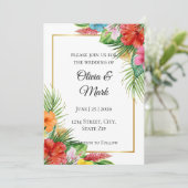 トロピカルパーム離れ結婚式招待状 | 夏 招待状 (スタンド正面)