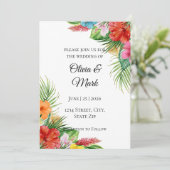トロピカルパーム離れ結婚式招待状 | 夏 招待状 (スタンド正面)