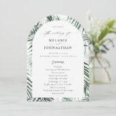 トロピカルパーム離れ結婚式 プログラムアーク 招待状 (スタンド正面)