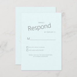 トロピカルパーム アイスブルー 結婚式の出欠確認 出欠カード