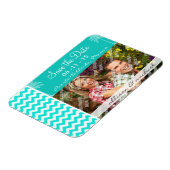 トロピカルパーム;アクアカラーシェブロン マグネット (左側)