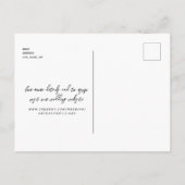 トロピカルパーム&ウッドカップル救写真Our Date ポストカード (裏面)