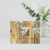 トロピカルパーム&ウッドカップル救写真Our Date ポストカード (スタンド正面)