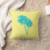 トロピカルパーム、カラフルデザイン装飾用クッション クッション (ブランケット)