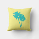 トロピカルパーム、カラフルデザイン装飾用クッション クッション (裏面)