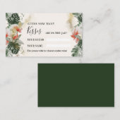 トロピカルパーム |シャワーゲームキスカードの数 プレイスカード (正面/裏面)