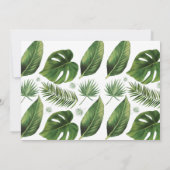 トロピカルパーム　シンプルな愛の逃避行 招待状 (裏面)