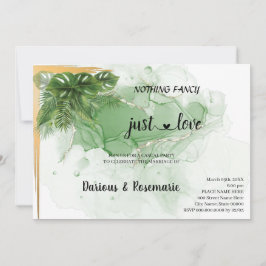 トロピカルパーム　シンプルな愛の逃避行　挙式案内 招待状