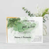 トロピカルパーム　シンプルな愛の逃避行　挙式案内 招待状 (スタンド正面)