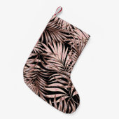 トロピカルパーム：ジャングルフローラルパターン。 スモールクリスマスストッキング (正面 (吊り時))