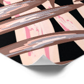 トロピカルパーム：ジャングルフローラルパターン。 ポスター (角)