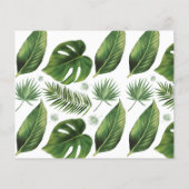 トロピカルパーム タイムカプセル アドバイス ブライダルシャワー カード (裏面)