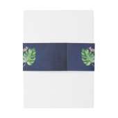 トロピカルパーム ハワイアン ネイビーブルー ウェディング 招待状ベリーバンド (裏面例)