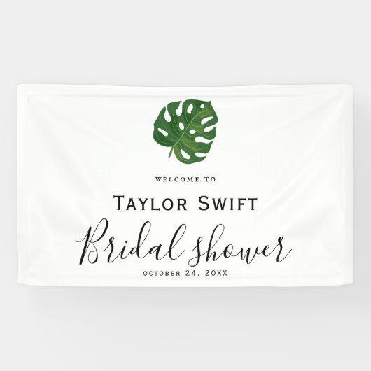 トロピカルパーム ブライダルシャワーバナー 横断幕 (横)