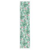 トロピカルパーム&モンステ葉ラ&エキゾチック花 ショートテーブルランナー (正面)