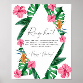 トロピカルパーム – リングや輪狩りブライダルシャワーゲーム ポスター