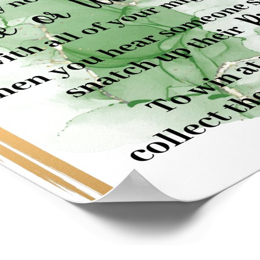 トロピカルパーム リングを指にはめろ シャワーゲームサイン ポスター (角)