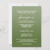 トロピカルパーム 挙式 浜辺 ウェディング レセプション 招待状 (裏面)