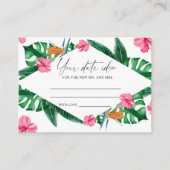 トロピカルパーム – 日付の夜のアイディア\日付のjar エンクロージャーカード (正面)