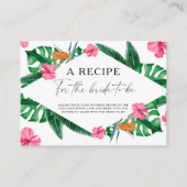 トロピカルパーム – 花嫁のためのレシピ エンクロージャーカード (正面)