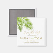 トロピカルパーム Save the Date マグネット (正面/裏面)