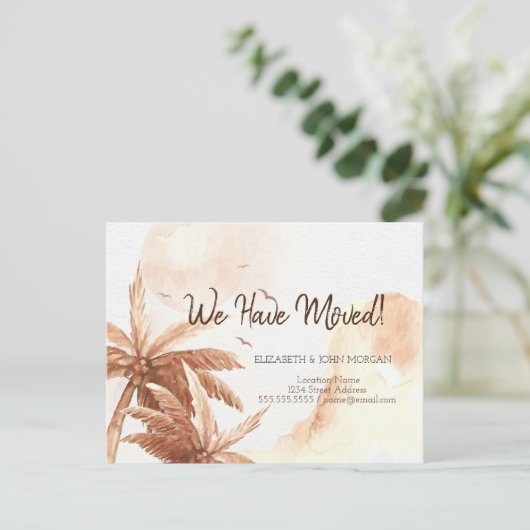 トロピカルパ素朴ームの移動発表 案内ポストカード (スタンド正面)