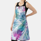 トロピカルパ葉ームの花、水色の花のパターン。 エプロン (インサイチュ)