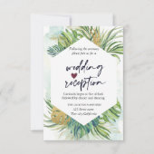 トロピカルパ葉ームウエディングレセプション 招待状 (正面)