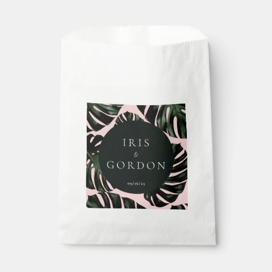 トロピカルパ葉ームウエディング フェイバーバッグ (正面)