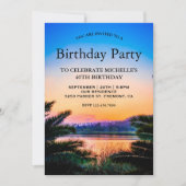 トロピカルパ葉ームサンセットバースデーパーティー 招待状 (正面)